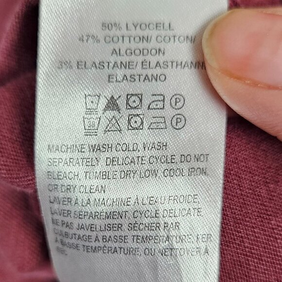 Lucky Brand Montana Miter Workwear Burgundy Red Button Front Shirt XXL 7MD41754 - Picture 4 of 7